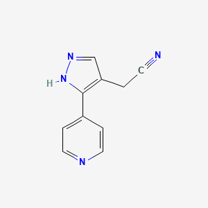 2-(3-(pyridin-4-yl)-1H-pyrazol-4-yl)acetonitrile