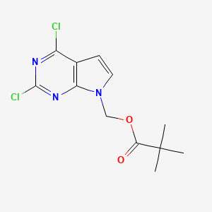 (2,4-Dichloro-7H-pyrrolo[2,3-d]pyrimidin-7-yl)methyl pivalate