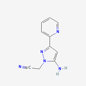 2-(5-amino-3-(pyridin-2-yl)-1H-pyrazol-1-yl)acetonitrile