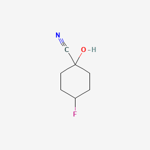 molecular formula C7H10FNO B14902570 4-Fluoro-1-hydroxy-cyclohexanecarbonitrile 