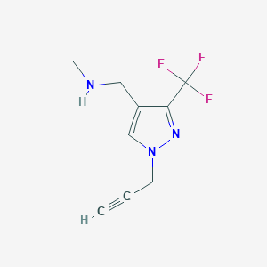 molecular formula C9H10F3N3 B1490258 N-methyl-1-(1-(prop-2-yn-1-yl)-3-(trifluoromethyl)-1H-pyrazol-4-yl)methanamine CAS No. 2098078-16-9