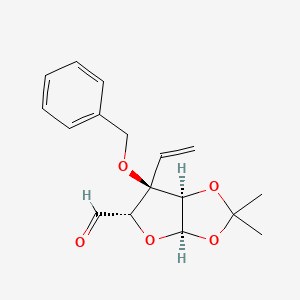 (3aR,5S,6R,6aR)-6-(Benzyloxy)-2,2-dimethyl-6-vinyltetrahydrofuro[2,3-d][1,3]dioxole-5-carbaldehyde