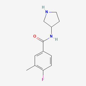 4-fluoro-3-methyl-N-(pyrrolidin-3-yl)benzamide