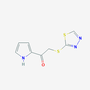 2-((1,3,4-Thiadiazol-2-yl)thio)-1-(1h-pyrrol-2-yl)ethan-1-one