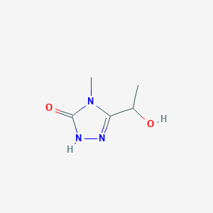 molecular formula C5H9N3O2 B14902619 3-(1-hydroxyethyl)-4-methyl-4,5-dihydro-1H-1,2,4-triazol-5-one 