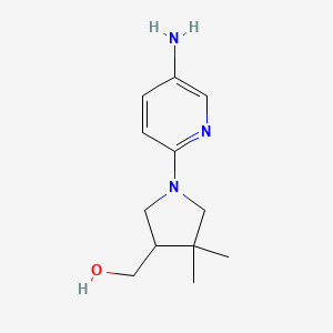 molecular formula C12H19N3O B1490263 (1-(5-Aminopyridin-2-yl)-4,4-dimethylpyrrolidin-3-yl)methanol CAS No. 2092549-82-9