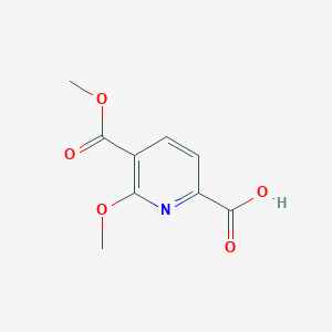 molecular formula C9H9NO5 B14902632 6-Methoxy-5-(methoxycarbonyl)picolinic acid 