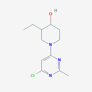 molecular formula C12H18ClN3O B1490264 1-(6-氯-2-甲基嘧啶-4-基)-3-乙基哌啶-4-醇 CAS No. 2098011-63-1