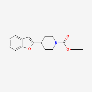 molecular formula C18H23NO3 B14902664 tert-Butyl 4-(benzofuran-2-yl)piperidine-1-carboxylate 