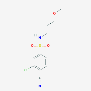 molecular formula C11H13ClN2O3S B14902697 3-chloro-4-cyano-N-(3-methoxypropyl)benzenesulfonamide 