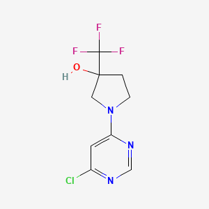 1-(6-Chloropyrimidin-4-yl)-3-(trifluoromethyl)pyrrolidin-3-ol