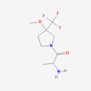 molecular formula C9H15F3N2O2 B1490271 2-Amino-1-(3-methoxy-3-(trifluoromethyl)pyrrolidin-1-yl)propan-1-one CAS No. 2089694-49-3