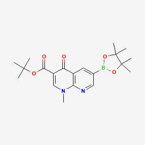 tert-Butyl 1-methyl-4-oxo-6-(4,4,5,5-tetramethyl-1,3,2-dioxaborolan-2-yl)-1,4-dihydro-1,8-naphthyridine-3-carboxylate