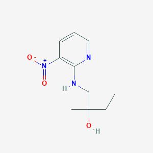 molecular formula C10H15N3O3 B14902754 2-Methyl-1-((3-nitropyridin-2-yl)amino)butan-2-ol 