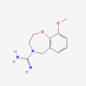 molecular formula C11H15N3O2 B1490276 9-methoxy-2,3-dihydrobenzo[f][1,4]oxazepine-4(5H)-carboximidamide CAS No. 2098114-25-9