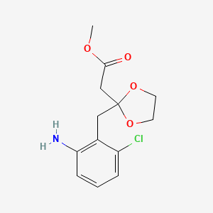 Methyl 2-(2-(2-amino-6-chlorobenzyl)-1,3-dioxolan-2-yl)acetate