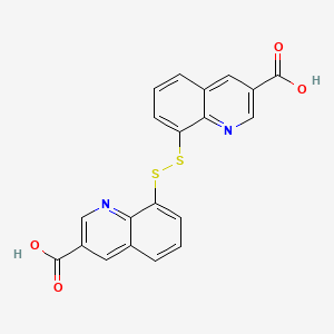 8-[(3-Carboxy-8-quinolyl)disulfanyl]quinoline-3-carboxylic acid