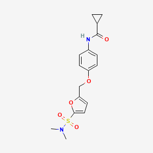 N-(4-{[5-(dimethylsulfamoyl)furan-2-yl]methoxy}phenyl)cyclopropanecarboxamide