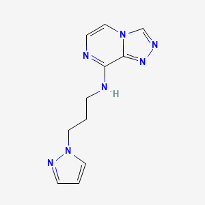 n-(3-(1h-Pyrazol-1-yl)propyl)-[1,2,4]triazolo[4,3-a]pyrazin-8-amine