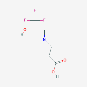 3-(3-Hydroxy-3-(trifluoromethyl)azetidin-1-yl)propanoic acid