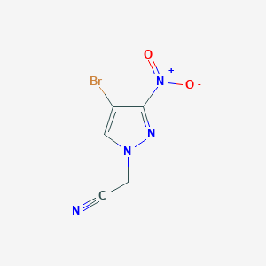 molecular formula C5H3BrN4O2 B14902807 2-(4-bromo-3-nitro-1H-pyrazol-1-yl)acetonitrile 