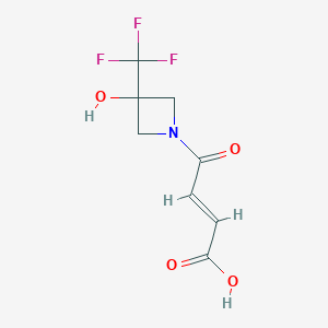 molecular formula C8H8F3NO4 B1490281 (E)-4-(3-hydroxy-3-(trifluoromethyl)azetidin-1-yl)-4-oxobut-2-enoic acid CAS No. 2089550-25-2
