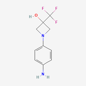 1-(4-Aminophenyl)-3-(trifluoromethyl)azetidin-3-ol