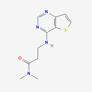 molecular formula C11H14N4OS B14902820 N,N-dimethyl-3-(thieno[3,2-d]pyrimidin-4-ylamino)propanamide 