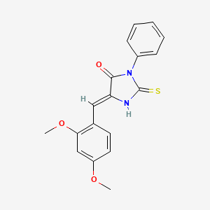 molecular formula C18H16N2O3S B14902825 (5Z)-5-(2,4-dimethoxybenzylidene)-3-phenyl-2-thioxoimidazolidin-4-one 