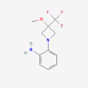 2-(3-Methoxy-3-(trifluoromethyl)azetidin-1-yl)aniline