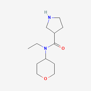 molecular formula C12H22N2O2 B1490284 N-ethyl-N-(tetrahydro-2H-pyran-4-yl)pyrrolidine-3-carboxamide CAS No. 2098075-39-7