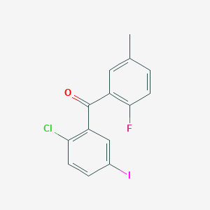 (2-Chloro-5-iodophenyl)(2-fluoro-5-methylphenyl)methanone