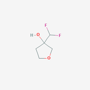 molecular formula C5H8F2O2 B14902875 3-(Difluoromethyl)oxolan-3-ol 