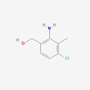 molecular formula C8H10ClNO B14902890 (2-Amino-4-chloro-3-methylphenyl)methanol 