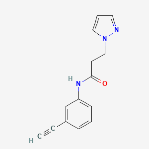 molecular formula C14H13N3O B14902892 N-(3-ethynylphenyl)-3-(1H-pyrazol-1-yl)propanamide 