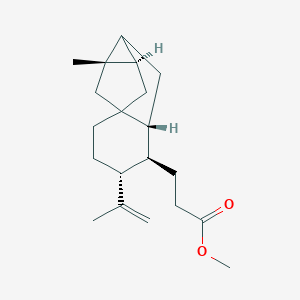 B149029 Methyl 3-[(4R,5S,6R,9R,10R)-9-methyl-4-prop-1-en-2-yl-5-tetracyclo[7.2.1.01,6.08,10]dodecanyl]propanoate CAS No. 138950-24-0