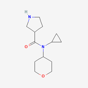 molecular formula C13H22N2O2 B1490290 N-cyclopropyl-N-(tetrahydro-2H-pyran-4-yl)pyrrolidine-3-carboxamide CAS No. 2097998-97-3