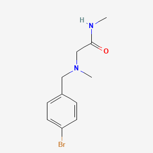 molecular formula C11H15BrN2O B14902900 2-((4-Bromobenzyl)(methyl)amino)-N-methylacetamide 