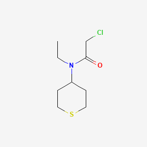 molecular formula C9H16ClNOS B1490292 2-chloro-N-ethyl-N-(tetrahydro-2H-thiopyran-4-yl)acetamide CAS No. 2090869-66-0