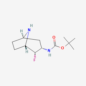 molecular formula C12H21FN2O2 B14902933 tert-Butyl ((1S,2R,3S,5R)-2-fluoro-8-azabicyclo[3.2.1]octan-3-yl)carbamate 