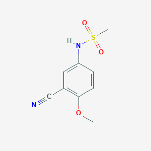 molecular formula C9H10N2O3S B14902935 N-(3-cyano-4-methoxyphenyl)methanesulfonamide 