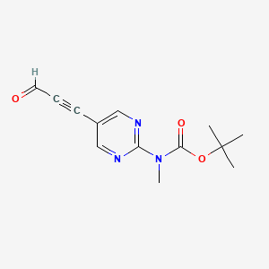 molecular formula C13H15N3O3 B14902964 tert-Butyl methyl(5-(3-oxoprop-1-yn-1-yl)pyrimidin-2-yl)carbamate 