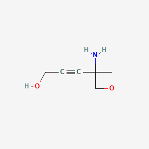 molecular formula C6H9NO2 B14902974 3-(3-Aminooxetan-3-yl)prop-2-yn-1-ol 