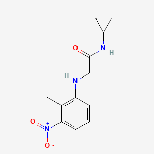 molecular formula C12H15N3O3 B14902981 n-Cyclopropyl-2-((2-methyl-3-nitrophenyl)amino)acetamide 