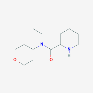 molecular formula C13H24N2O2 B1490299 N-ethyl-N-(tetrahydro-2H-pyran-4-yl)piperidine-2-carboxamide CAS No. 2097945-68-9