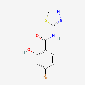 molecular formula C9H6BrN3O2S B14902993 4-bromo-2-hydroxy-N-(1,3,4-thiadiazol-2-yl)benzamide 