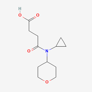 molecular formula C12H19NO4 B1490301 4-(cyclopropyl(tetrahydro-2H-pyran-4-yl)amino)-4-oxobutanoic acid CAS No. 2097998-91-7