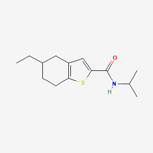 molecular formula C14H21NOS B14903020 5-Ethyl-N-isopropyl-4,5,6,7-tetrahydrobenzo[b]thiophene-2-carboxamide 