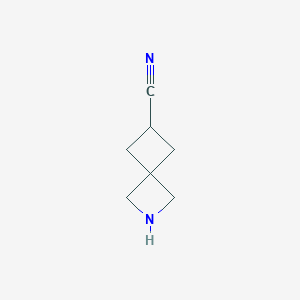 molecular formula C7H10N2 B14903027 2-Azaspiro[3.3]heptane-6-carbonitrile 