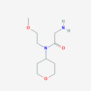 molecular formula C10H20N2O3 B1490303 2-amino-N-(2-methoxyethyl)-N-(tetrahydro-2H-pyran-4-yl)acetamide CAS No. 2098115-40-1